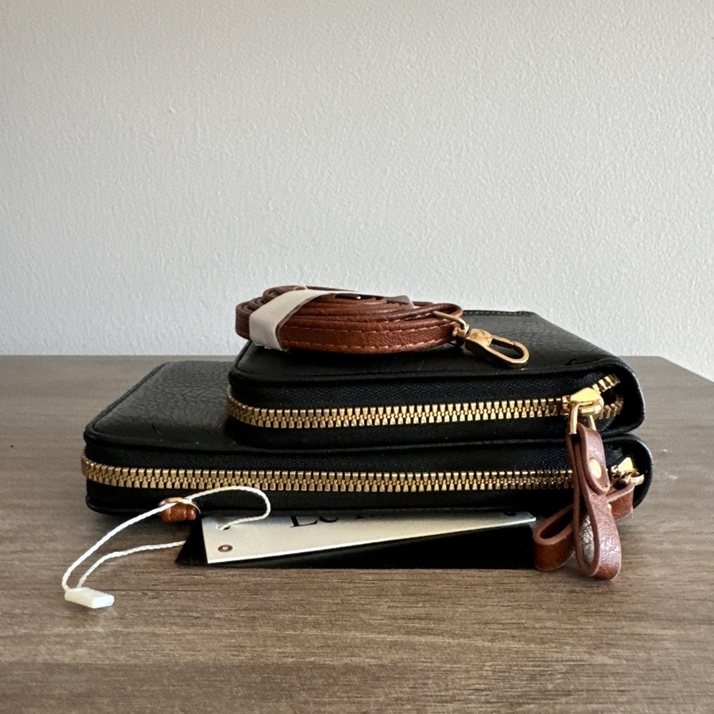 Black and Brown Crossbody Bag - Picture 9 of 9